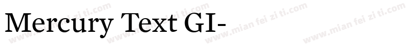 Mercury Text GI字体转换